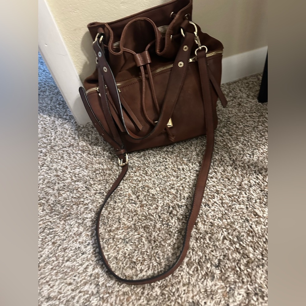 Simply Noelle Brown Shoulder Bag with Double Handles
